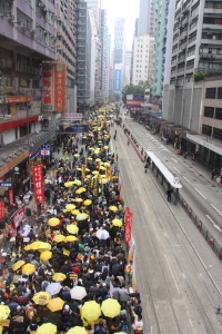 Hong Kong pro democracy marchers